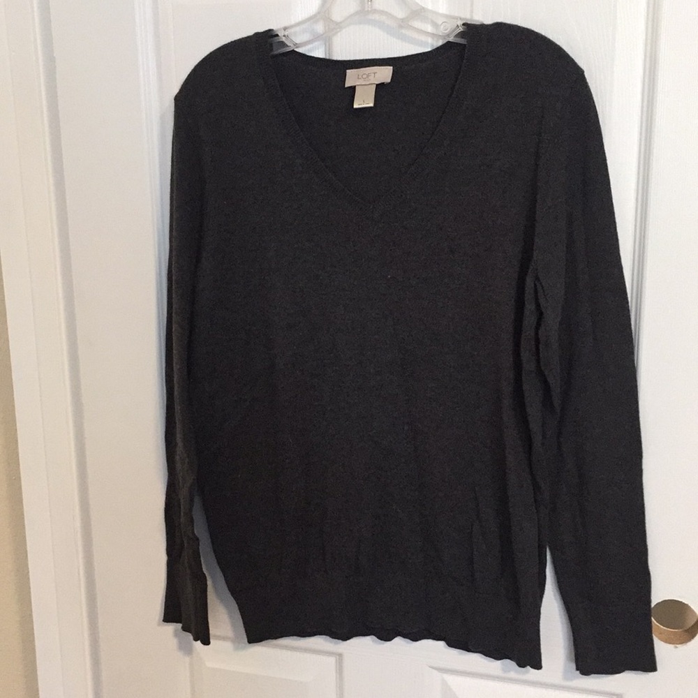 Dark Gray V-Neck Sweater